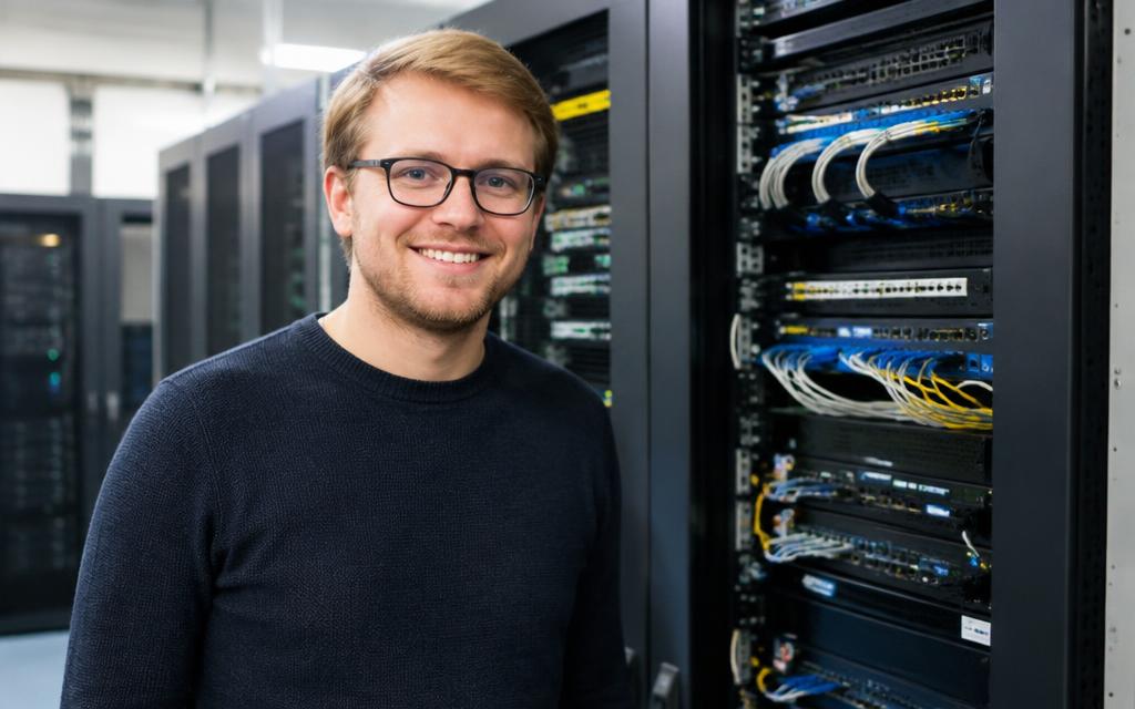 IT-tekniker i serverrum
