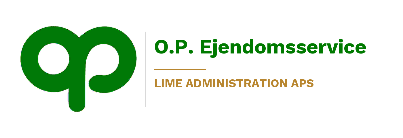 O.P. Ejendomsservice og Lime Administration logo